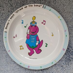 Vintage 1992 Barney “Strike Up The Band,” Melamine Plate
